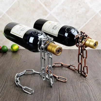 Metal Chain Wine Bottle Holder